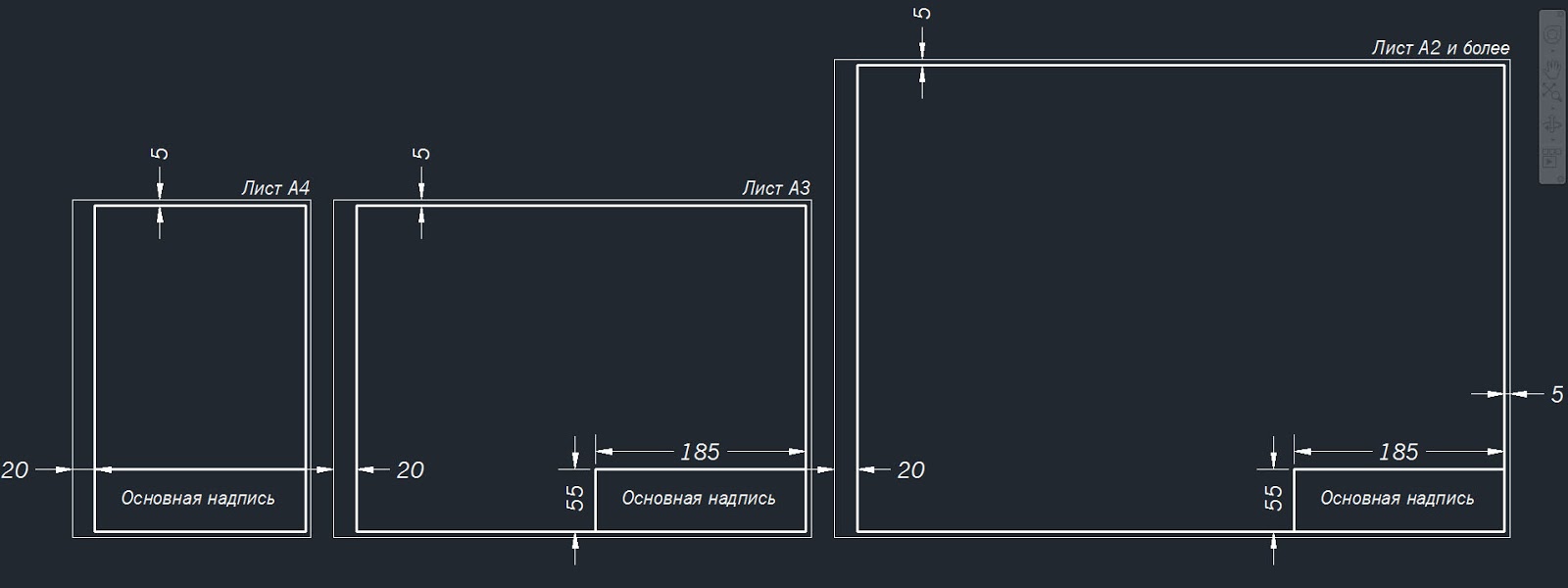 Размеры рамка а3 для черчения: Как оформить чертеж формата а3 .