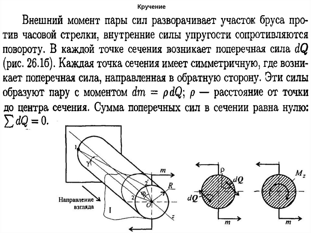 Внешний момент. Деформация при кручении техническая механика. Кручение техническая механика кратко. Внутренние усилия при кручении стержня. Сопротивление материалов кручение.