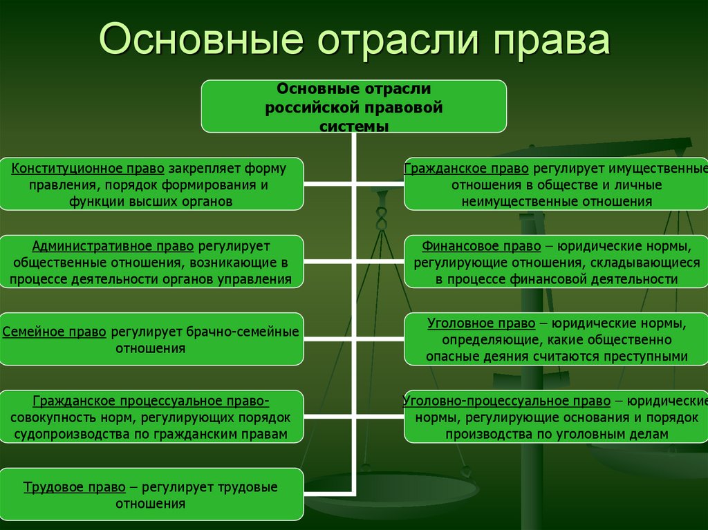 Вам предложено подготовить презентацию о системе российского права что из перечисленного может