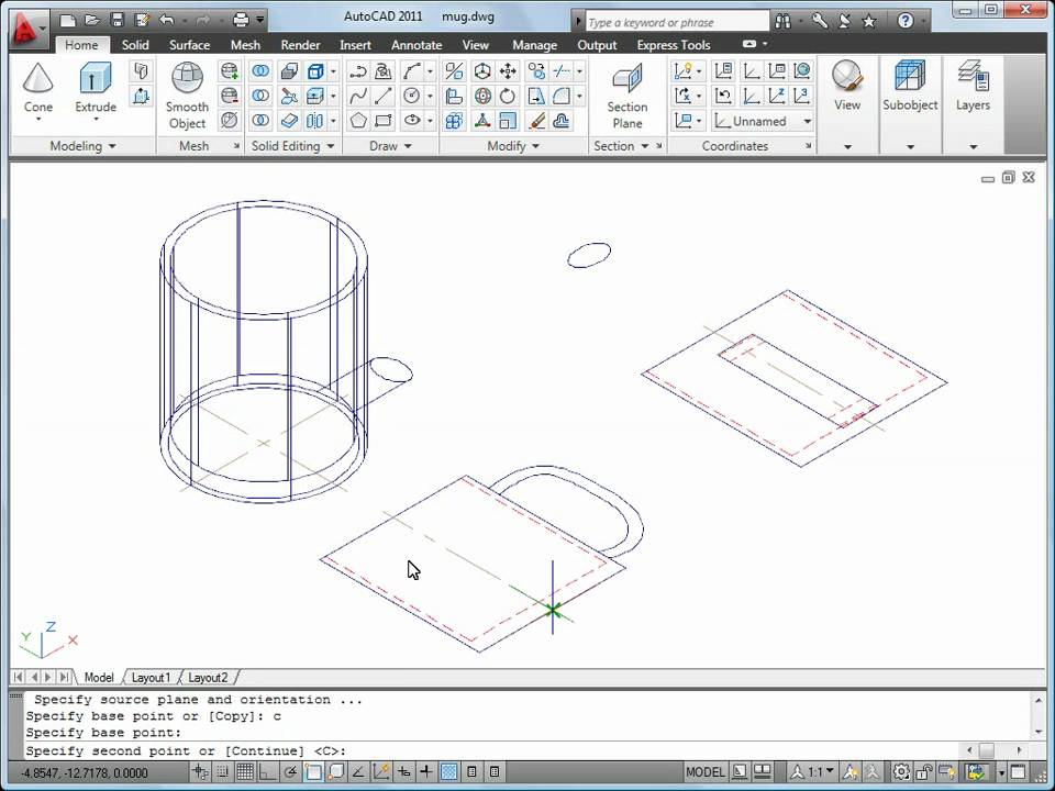 Как 3d чертеж преобразовать в 2d в автокаде