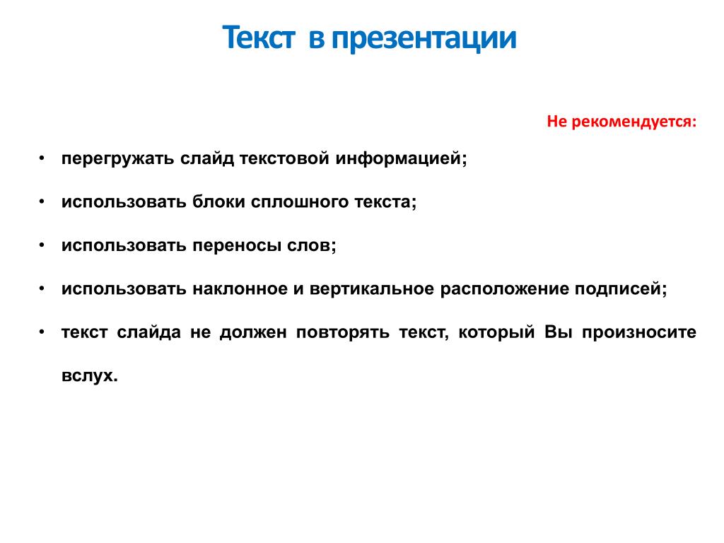 Как написать на слайде презентации