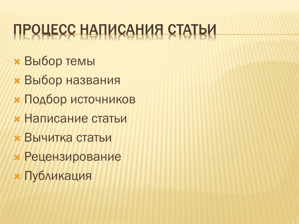 Как правильно написать статью для публикации образец