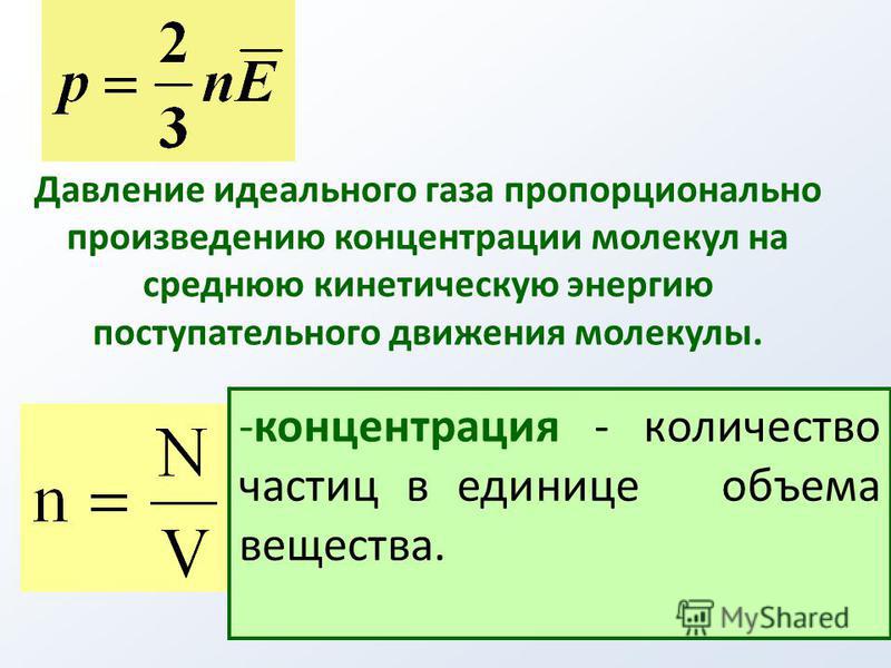 Концентрацию молекул идеального газа увеличили в 4 раза а его абсолютную температуру уменьшили в 2