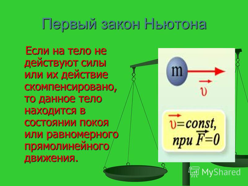 Первый закон ньютона картинки