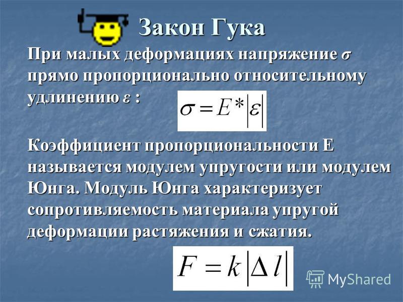 Механическое напряжение модуль упругости. Формула силы закон Гука. Закон Гука, определяется формулой?. Формула выражающая закон Гука. Упругость твердых тел закон Гука.