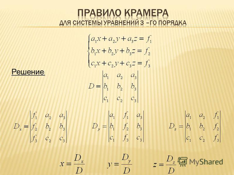 Калькулятор крамера