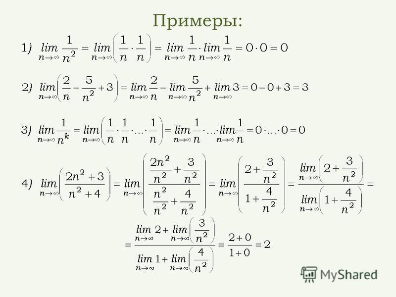 Пределы калькулятор