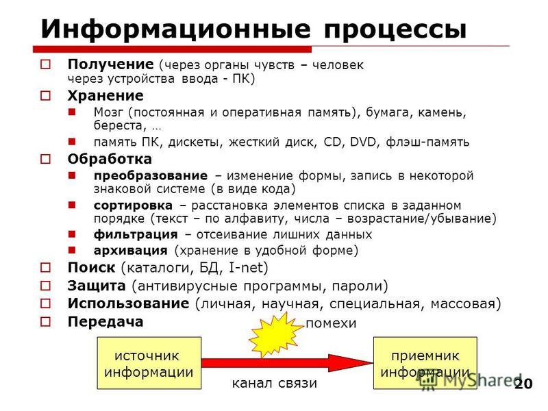 Создание переработка и хранение информации в технике презентация