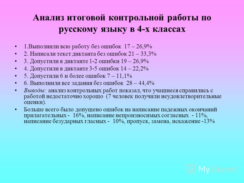 Анализ 5 класса. Анализ контрольной работы. Анализ контрольного диктанта. Анализ проверочной работы. Анализ итоговой контрольной работы.