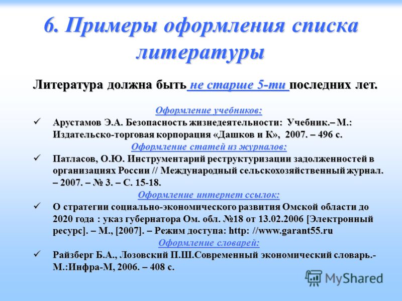 Литературы сайт ссылки. Как оформляетсясрисок литературы. Как оформлять список литературы. Список литературы образец. Пример оформления списка литературы.