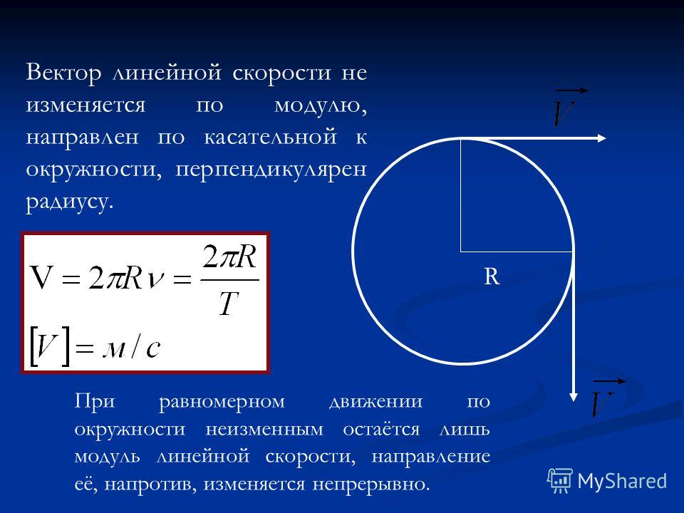 Линейная скорость потока. Модуль линейной скорости. Направление линейной скорости. Вектор линейной скорости. Модуль линейной скорости при движении по окружности.