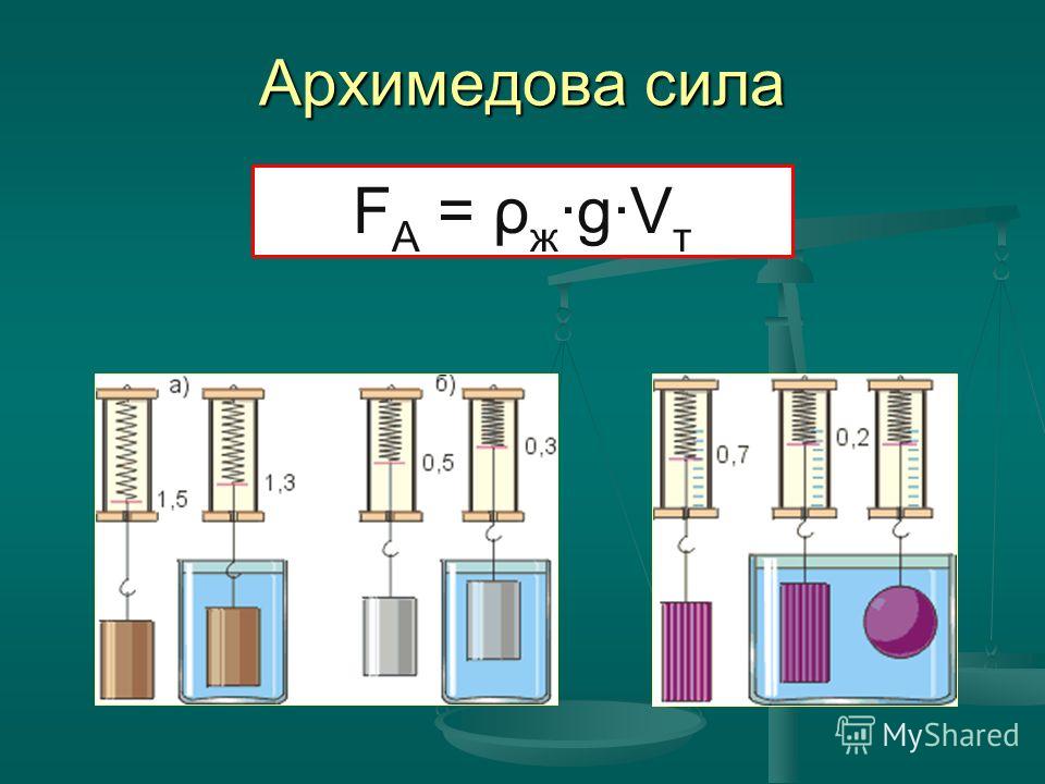 Проект архимедова сила