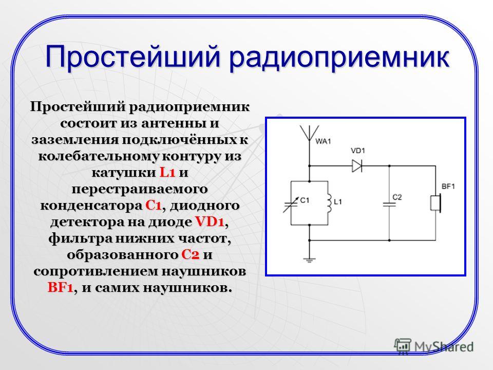 Схема и принцип работы радиоприемника