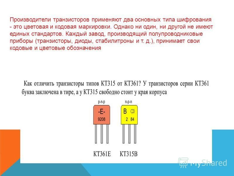 Транзистор на рисунке имеет следующие выводы