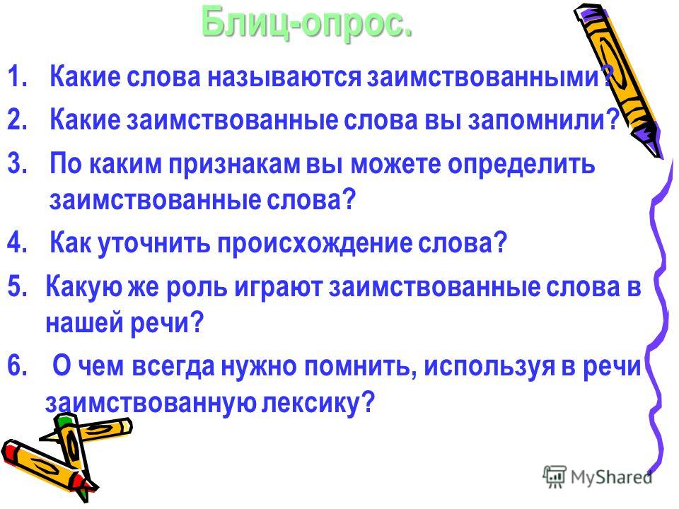 Иностранные слова в современной речи за и против презентация