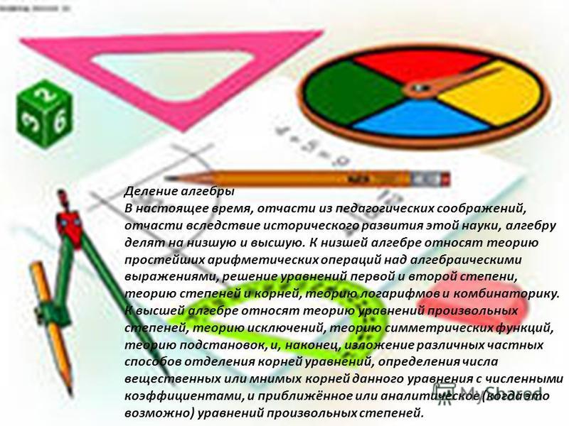 Проект на тему история возникновения алгебры