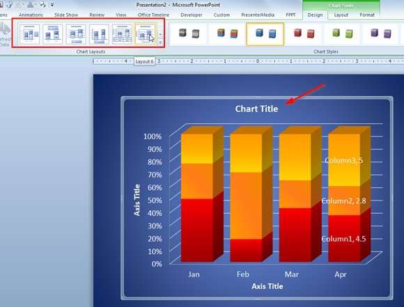 Как вставить диаграмму в презентацию в powerpoint online