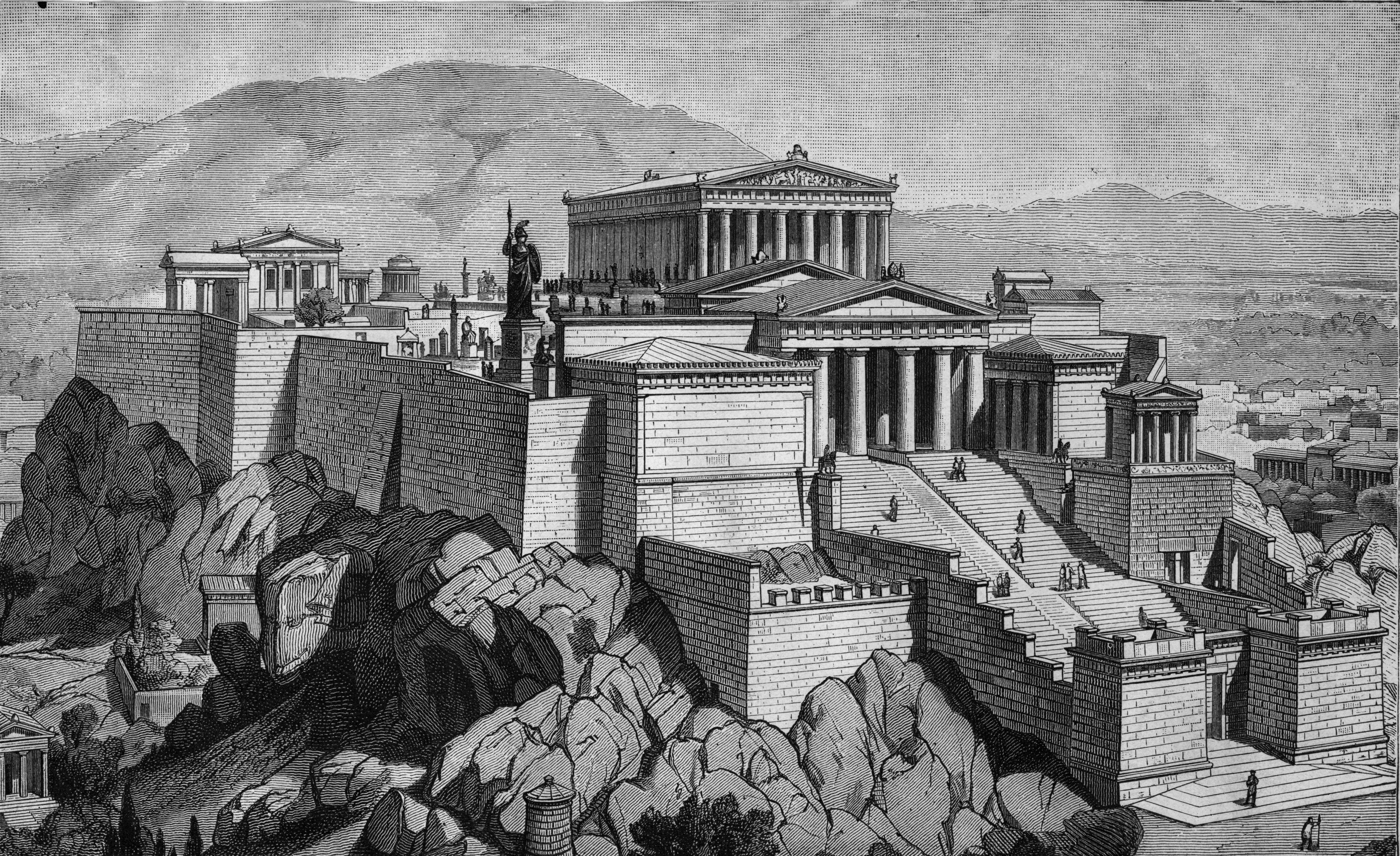 Агора и Акрополь в древней Греции