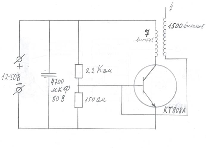 Музыкальная катушка тесла схема