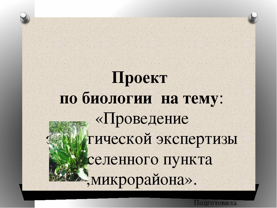 Проект по биологии 6 класс на любую тему растений и животных