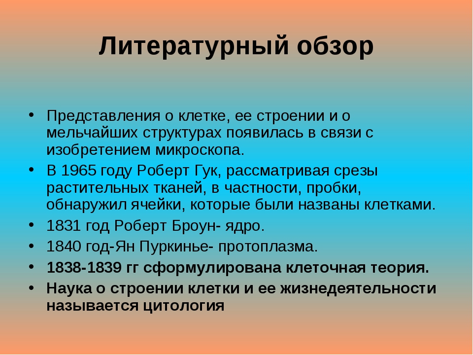 Что такое литературный обзор в проекте