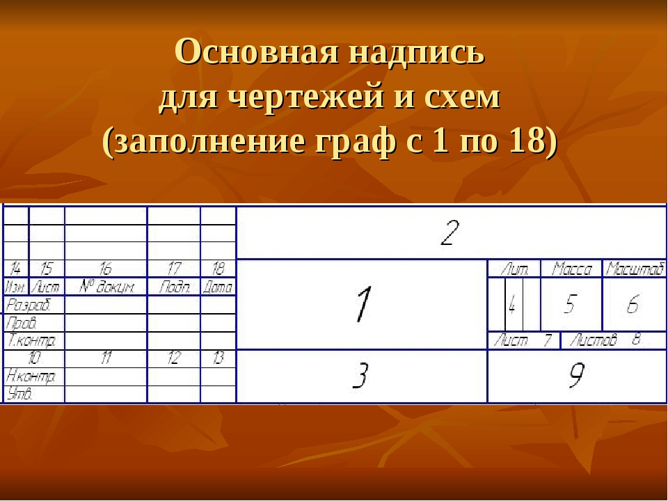 Какие данные не помещают в графах основной надписи на чертеже