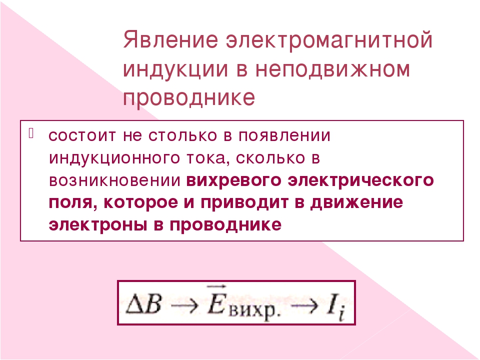 Эдс индукции в движущейся рамке. Электромагнитная индукция в неподвижных проводниках. Явление электромагнитной индукции в неподвижных проводниках. ЭДС индукции в неподвижных проводниках. Явление электромагнитной индукции заключается в возникновении.