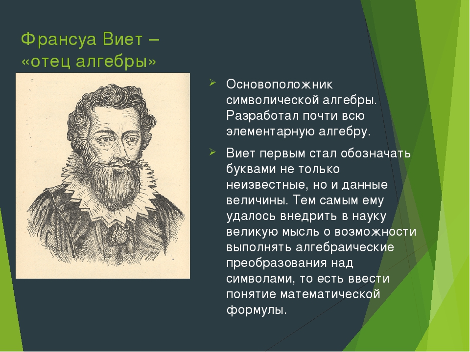 История возникновения алгебры проект