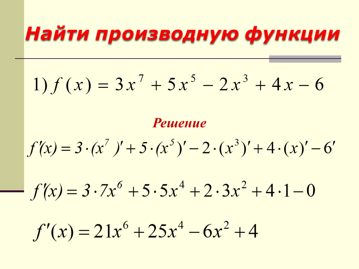 Калькулятор производных функций по фото