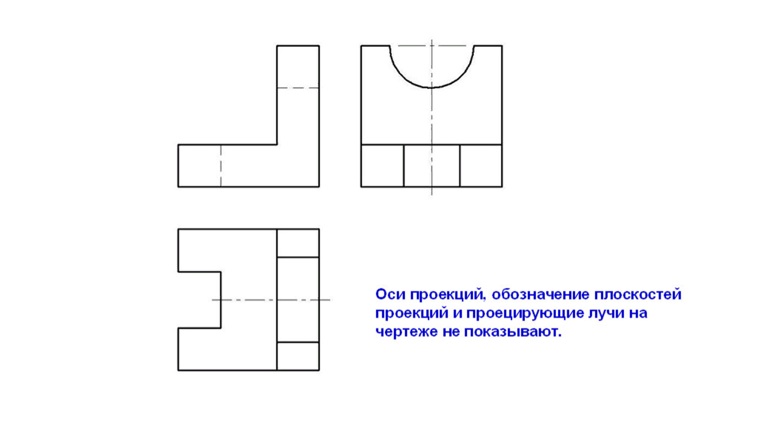 Как располагаются виды на чертеже