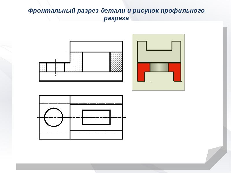 Вертикальный разрез на чертеже