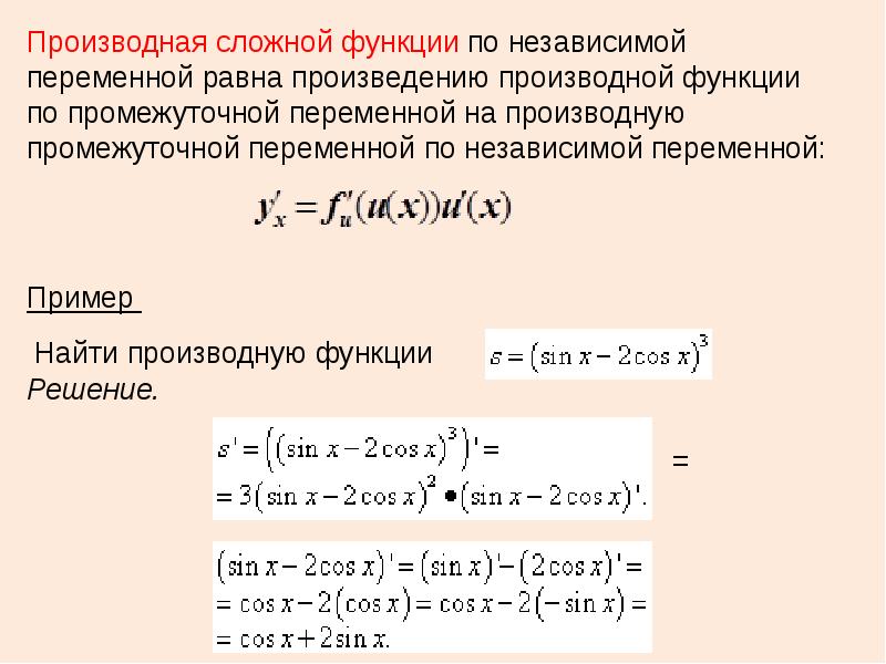 Найти производную функции y sin 6 4x 3 2