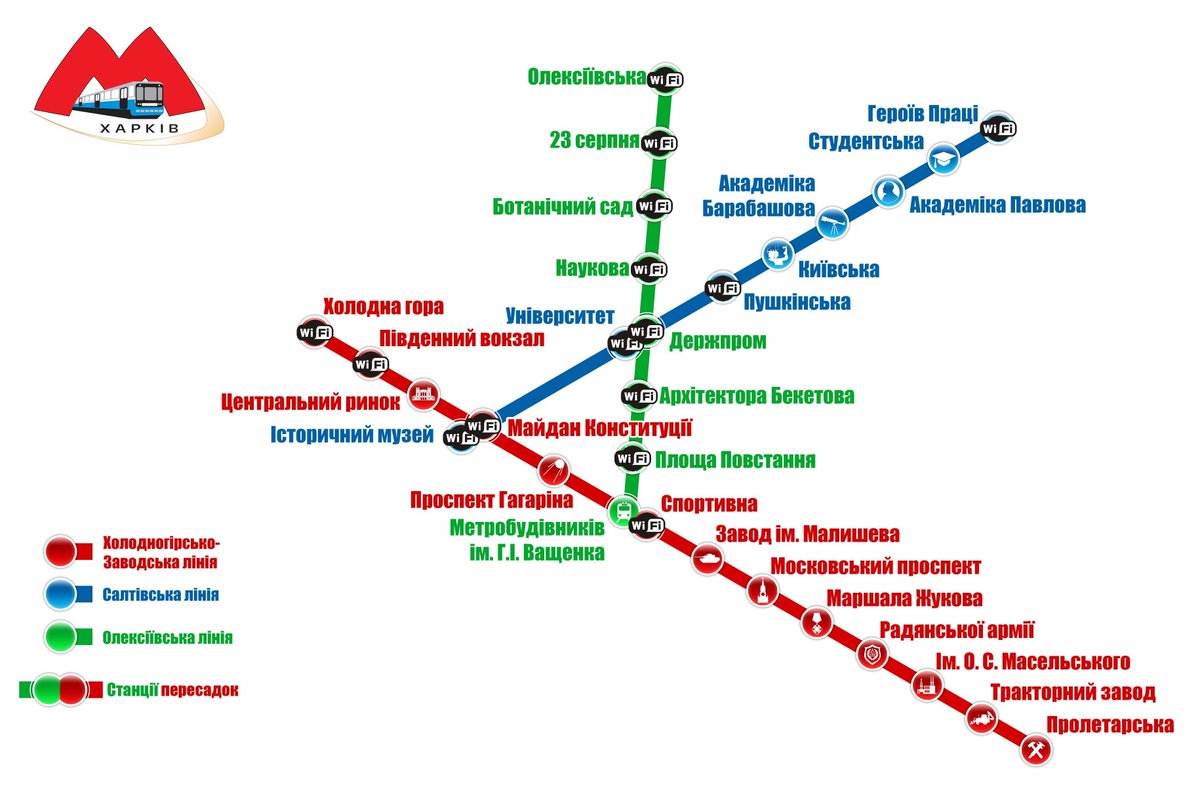 Харьковское метро схема