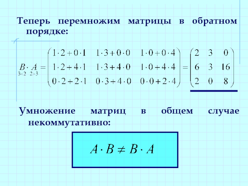 Схема умножения матриц