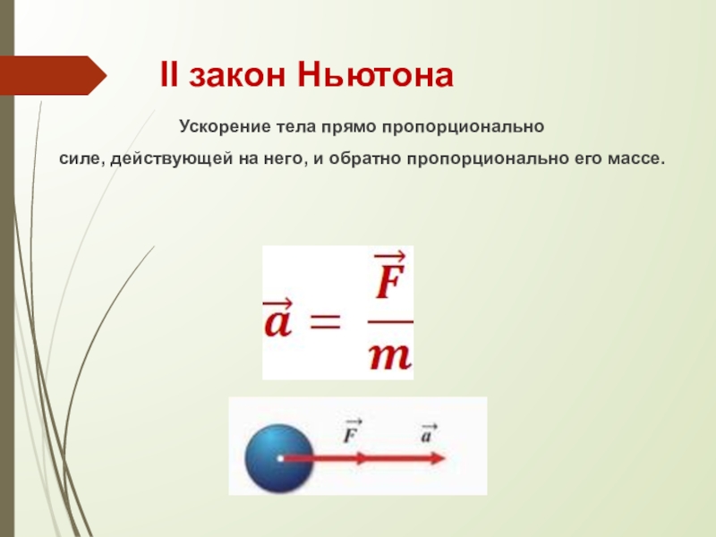 Второй закон ньютона рисунок