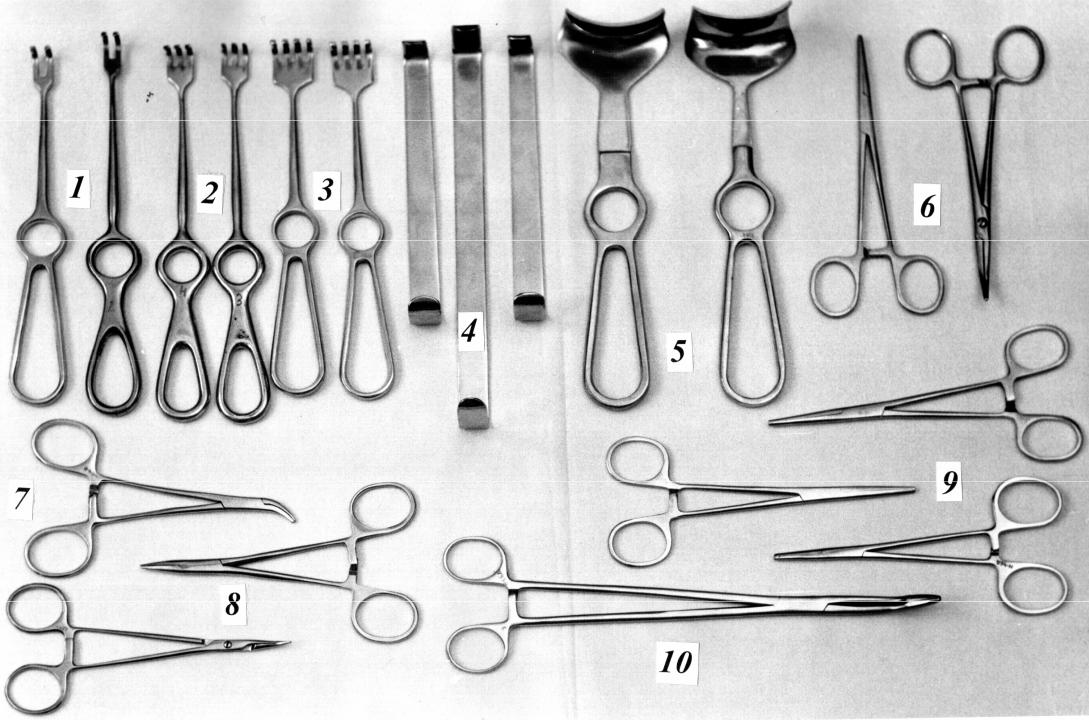 Инструменты хирургические название и фотографии