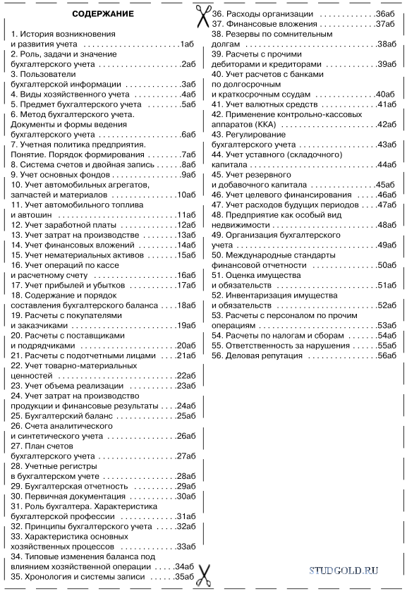 План счетов в бухгалтерского учета в рб