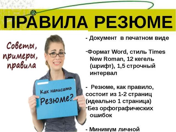 Презентация по составлению резюме