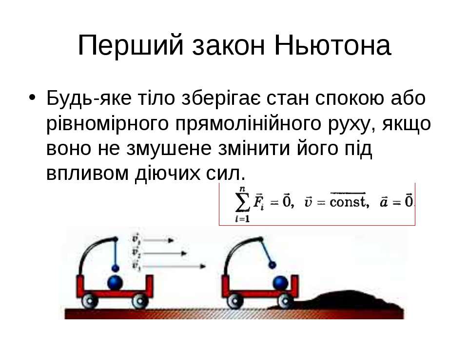 Чертеж 1 закона ньютона