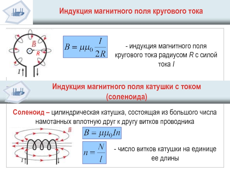 Индукция магнитного поля формула