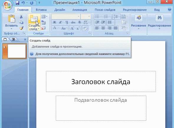 Какие области содержит программа майкрософт повер поинт